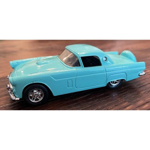 1988 Tootsie Toy Hard ‘56 FORD T-BIRD Teal Blue/Green Die Cast Metal Thunderbird - Picture 2 of 8